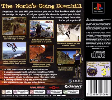 No Fear Downhill Mountain Biking (EU) box cover back